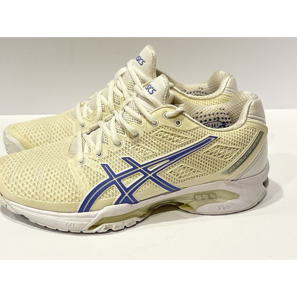 Asics Womens Solution Speed FF 2 Pale Yellow Volleyball Shoes Size 7